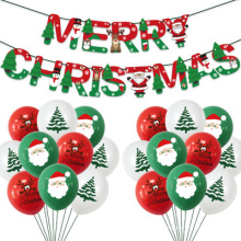 Conjunto de globos de látex de 12 pulgadas de Navidad Santa Claus Árbol de Navidad Rudolph Impresión